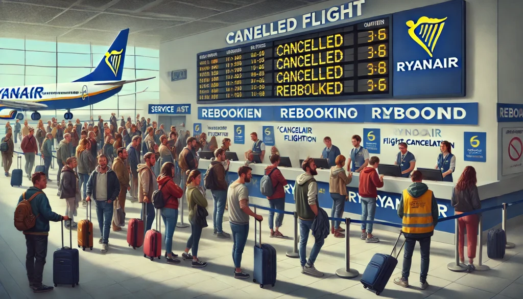 Odwołany lot Ryanair: Jak przebiega proces ponownej rezerwacji biletów?